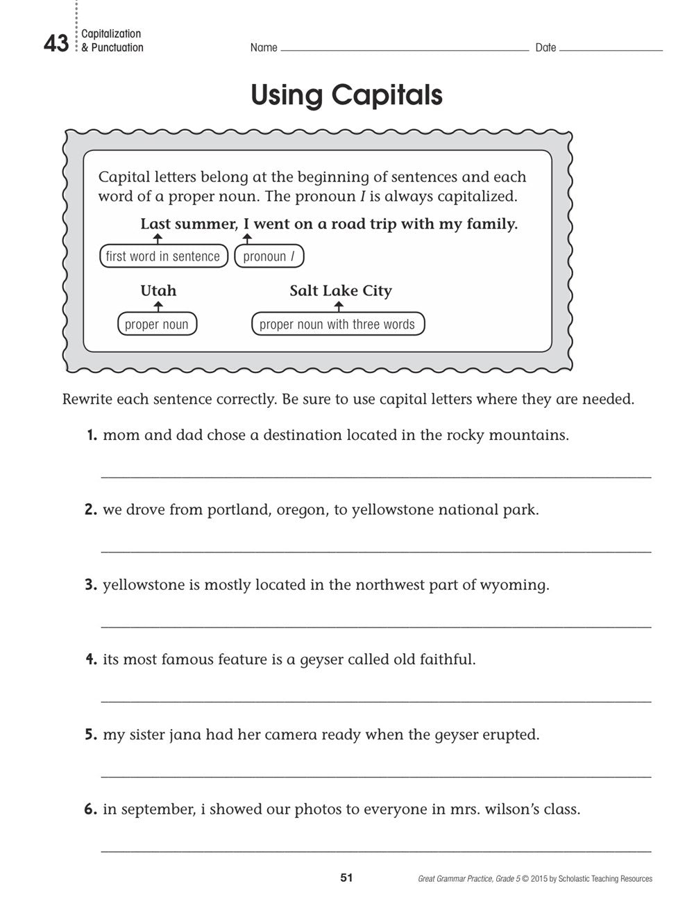 Great Grammar Practice: Grade 5