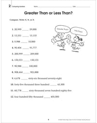 100 Math Practice Pages: Grade 4