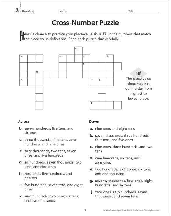 100 Math Practice Pages: Grade 4