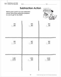 100 Math Practice Pages: Grade 4