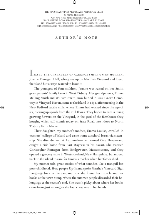 The Martha's Vineyard Beach and Book Club: A Novel