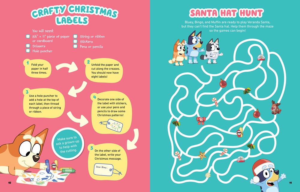Bluey: Hooray, It's Christmas!: A Sticker & Activity Book