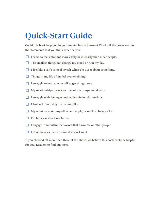 Self-Directed DBT Skills: A 3-Month DBT Workbook to Regulate Intense Emotions and Create Lasting Change with Dialectical Behavior Therapy