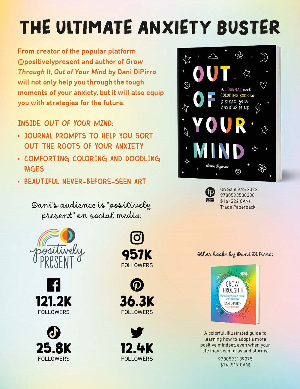 Out of Your Mind: A Journal and Coloring Book to Distract Your Anxious Mind (Anxiety Journaling and Coloring Series)