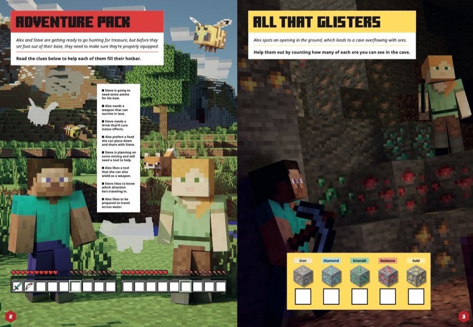 Minecraft Sticker Adventure: Treasure Hunt (Minecraft)