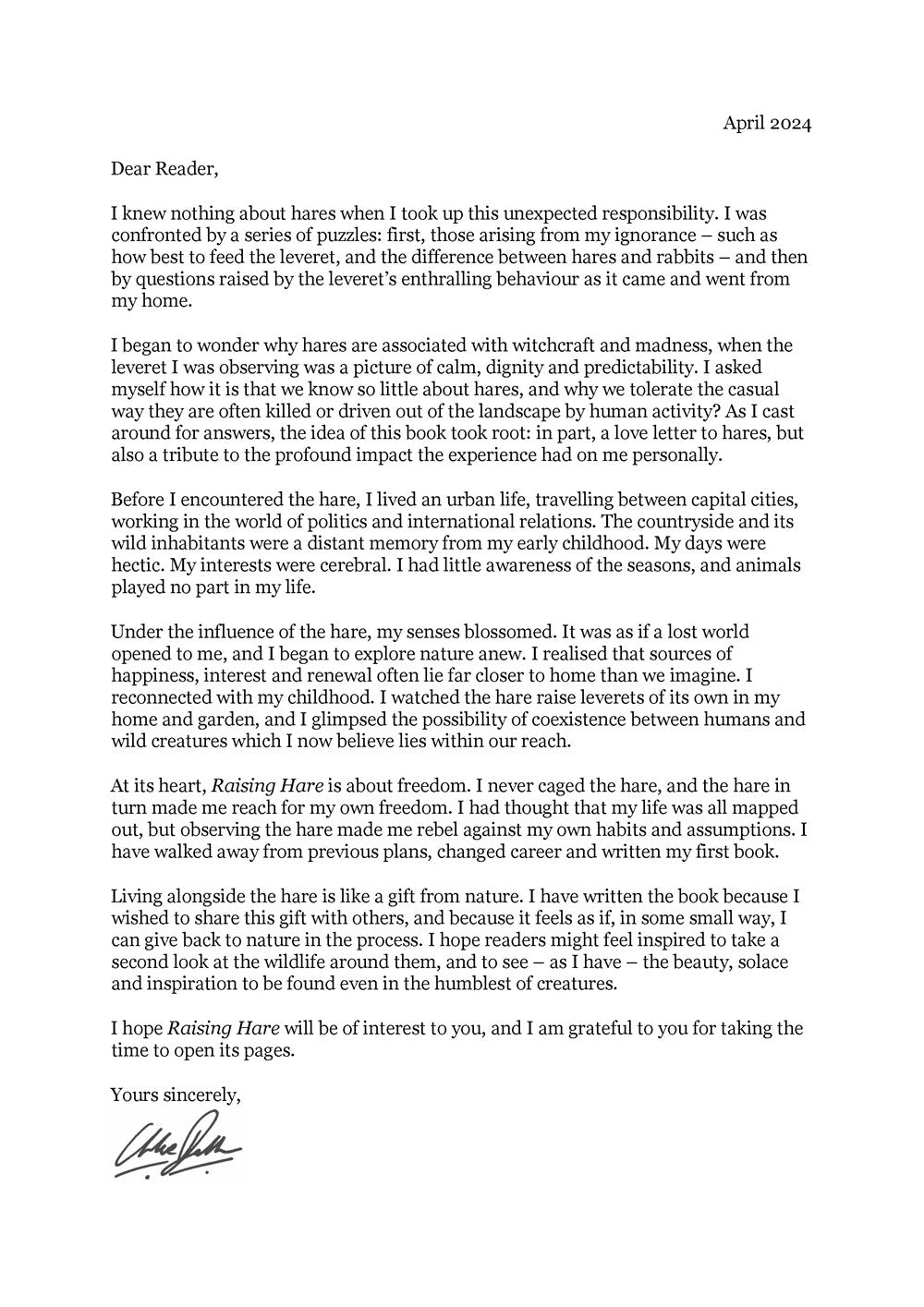 Raising Hare: A Memoir