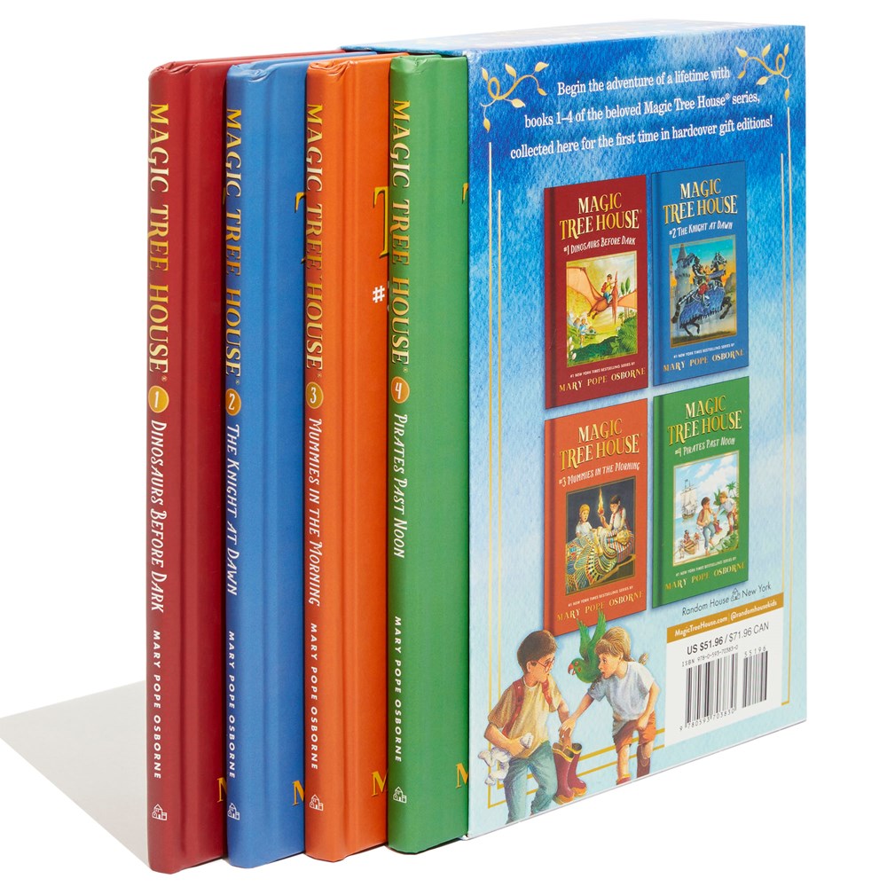 Magic Tree House 1-4 Treasury Boxed Set: Dinosaurs Before Dark; The Knight at Dawn; Mummies in the Morning; Pirates Past Noon