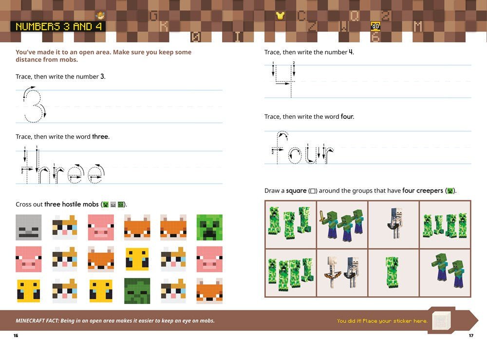 Official Minecraft Workbook: Kindergarten