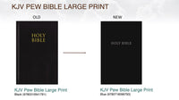 KJV, Pew Bible, Large Print, Hardcover, Black, Red Letter, Comfort Print