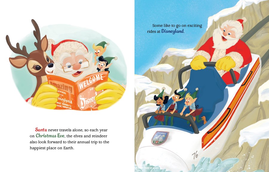 Santa Stops at Disneyland (Disney Classic) (Little Golden Book)