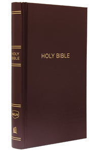 NKJV, Pew Bible, Hardcover, Burgundy, Red Letter, Comfort Print: Holy Bible, New King James Version