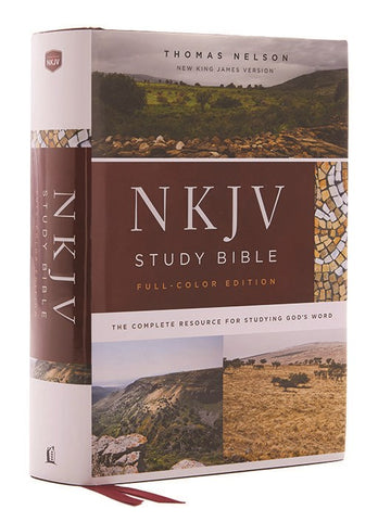 NKJV Study Bible, Hardcover, Burgundy, Full-Color, Comfort Print: The Complete Resource for Studying God's Word