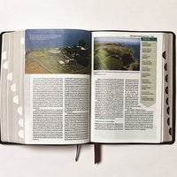 NKJV Study Bible, Leathersoft, Red, Full-Color, Thumb Indexed, Comfort Print