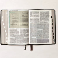 NKJV Study Bible, Leathersoft, Red, Full-Color, Thumb Indexed, Comfort Print