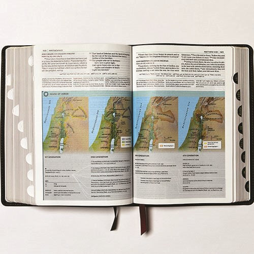 NKJV Study Bible, Leathersoft, Red, Full-Color, Thumb Indexed, Comfort Print