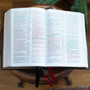 NKJV, Reference Bible, Classic Verse-by-Verse, Center-Column, Premium Goatskin Leather, Brown, Premier Collection, Red Letter, Comfort Print