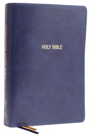 NKJV, Foundation Study Bible, Large Print, Leathersoft, Blue, Red Letter, Thumb Indexed, Comfort Print: Holy Bible, New King James Version