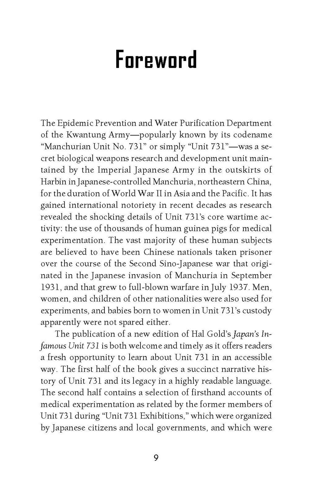 Japan's Infamous Unit 731