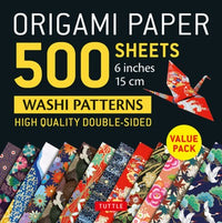 Origami Paper 500 sheets Japanese Washi Patterns 6 (15 cm) : Double-Sided Origami Sheets with 12 Different Designs (Instructions for 6 Projects Included)