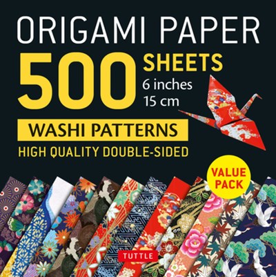 Origami Paper 500 sheets Japanese Washi Patterns 6 (15 cm) : Double-Sided Origami Sheets with 12 Different Designs (Instructions for 6 Projects Included)