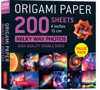 Origami Paper 200 sheets Milky Way Photos 6 (15 cm) : Tuttle Origami Paper: Double Sided Origami Sheets Printed with 12 Different Photographs (Includes Instructions for 6 Projects)