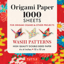 Origami Paper Washi Patterns 1,000 sheets 4 (10 cm) : Tuttle Origami Paper: Double-Sided Origami Sheets Printed with 12 Different Designs (Instructions for Origami Crane Included)