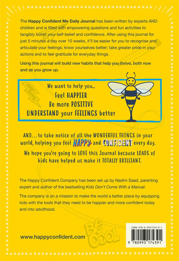 Happy Confident Me: Daily JOURNAL - Gratitude and Growth Mindset Journal that boosts children's happiness, self-esteem, positive thinking, mindfulness and resilience