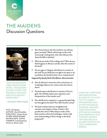 The Maidens: A Novel