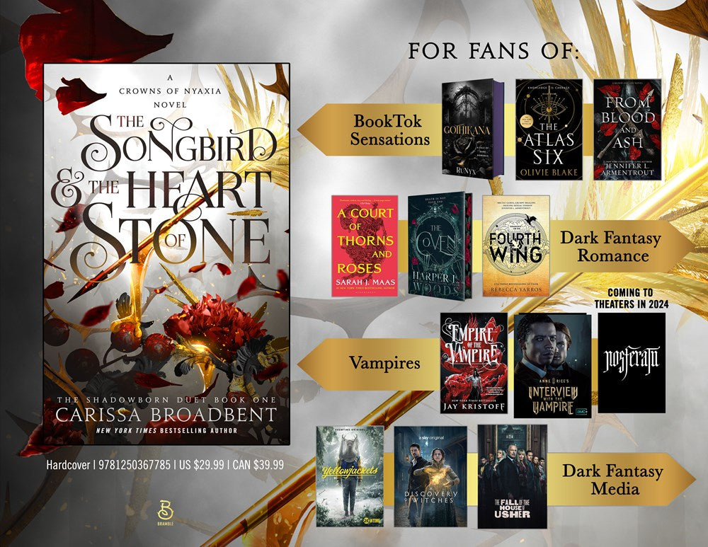 The Songbird & the Heart of Stone: The Shadowborn Duet, Book One (Crowns of Nyaxia, 3)