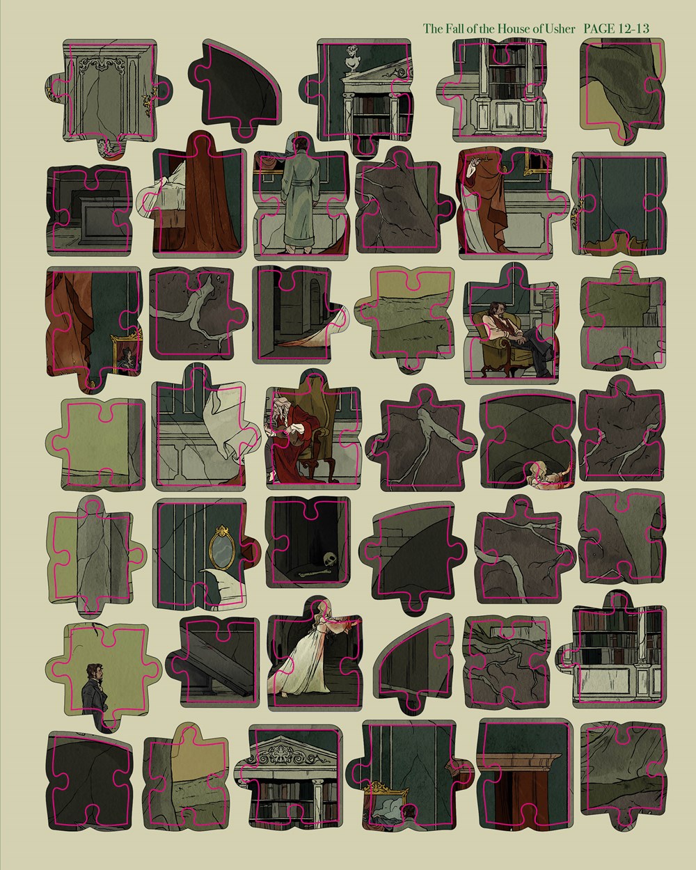 Sticker Jigsaw: The Edgar Allan Poe Collection