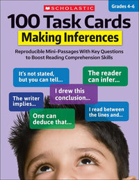 100 Task Cards: Making Inferences : Reproducible Mini-Passages With Key Questions to Boost Reading Comprehension Skills