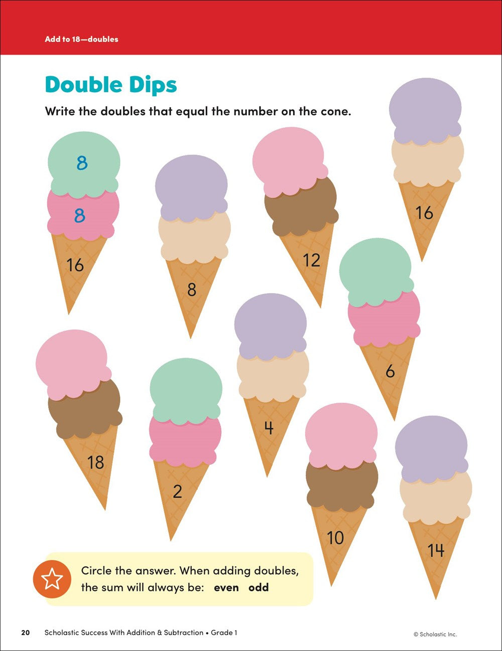 Scholastic Success with Addition & Subtraction Grade 1 Workbook