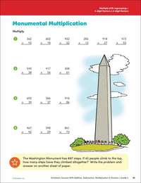 Scholastic Success with Addition, Subtraction, Multiplication & Division Grade 4 Workbook