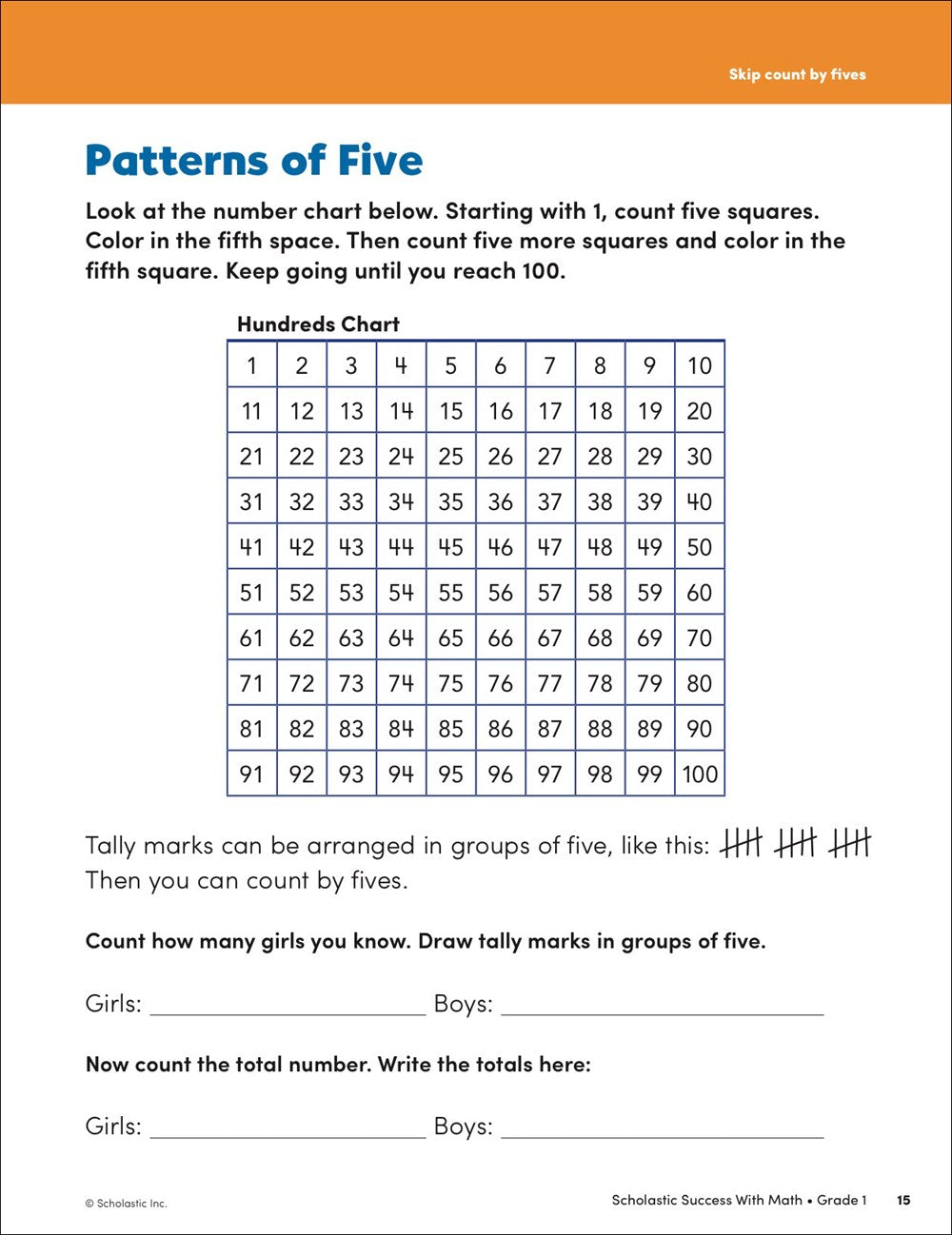 Scholastic Success with Math Grade 1 Workbook