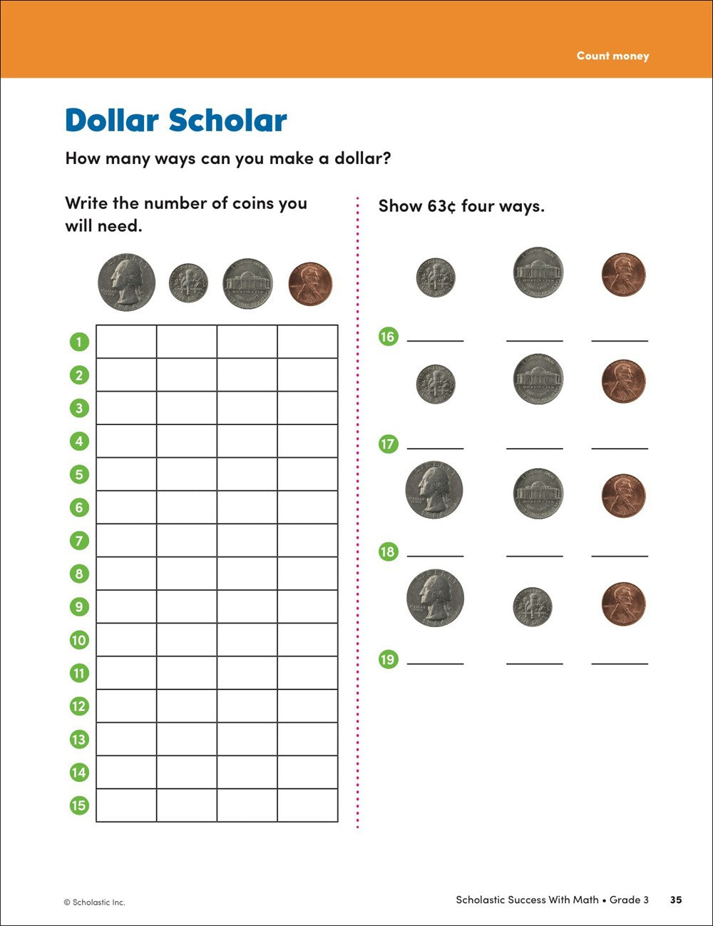 Scholastic Success with Math Grade 3 Workbook