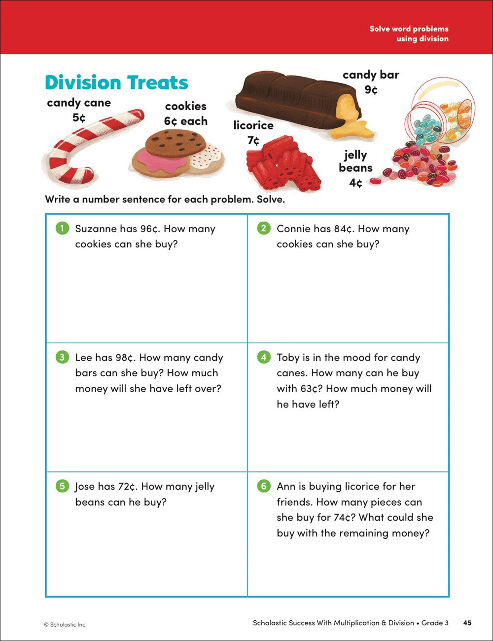 Scholastic Success with Multiplication & Division Grade 3 Workbook