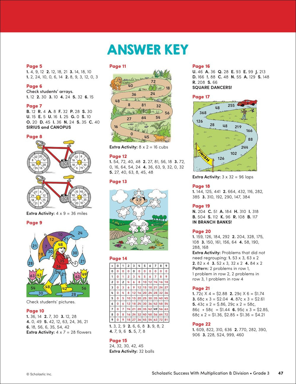 Scholastic Success with Multiplication & Division Grade 3 Workbook