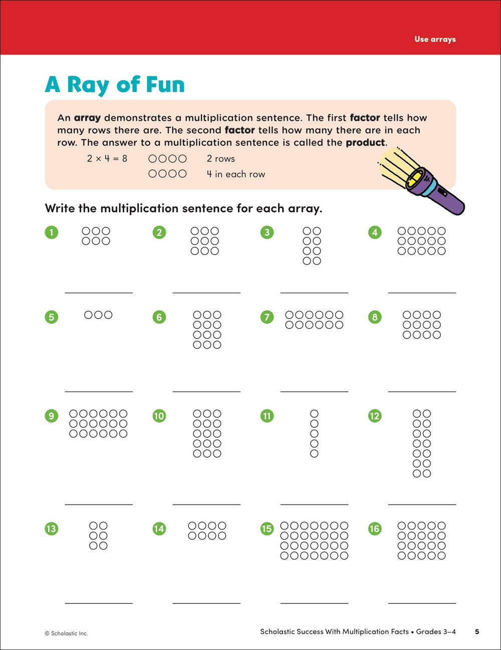 Scholastic Success with Multiplication Facts Grades 3-4 Workbook