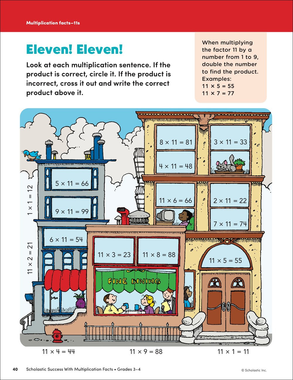 Scholastic Success with Multiplication Facts Grades 3-4 Workbook