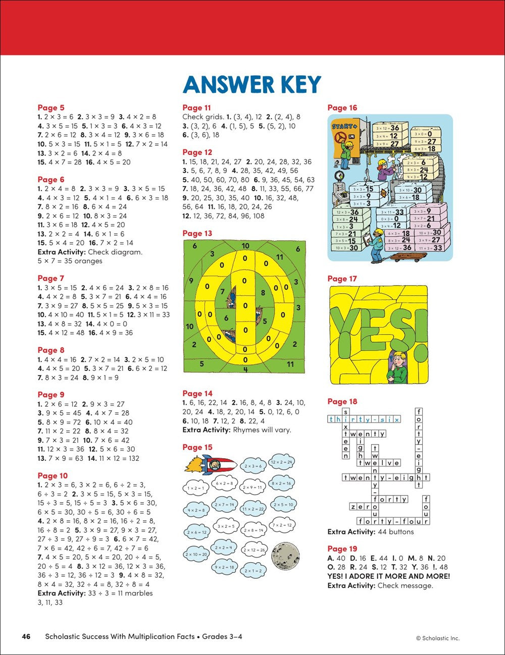 Scholastic Success with Multiplication Facts Grades 3-4 Workbook