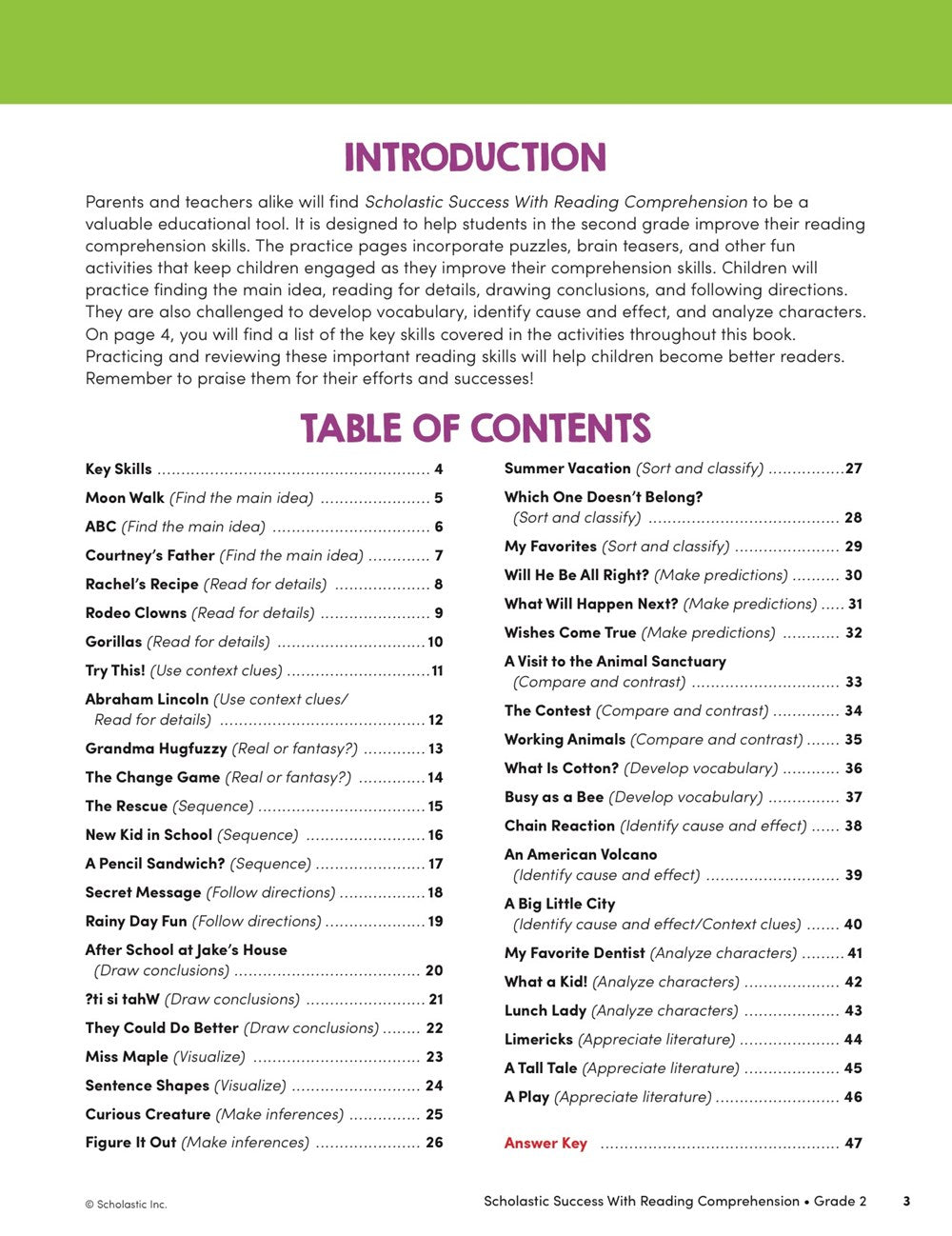 Scholastic Success with Reading Comprehension Grade 2 Workbook