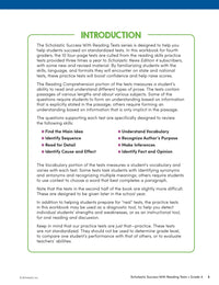 Scholastic Success with Reading Tests Grade 4 Workbook