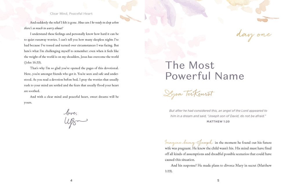 Clear Mind, Peaceful Heart: 50 Devotions for Sleeping Well in a World Full of Worry (A 50-Day Devotional) - The Perfect Christian Christmas Gift for Women