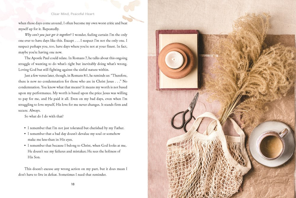Clear Mind, Peaceful Heart: 50 Devotions for Sleeping Well in a World Full of Worry (A 50-Day Devotional) - The Perfect Christian Christmas Gift for Women
