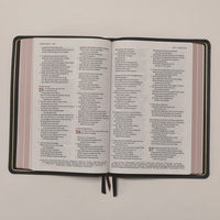 NKJV, Thinline Reference Bible, Large Print, Premium Goatskin Leather, Green, Premier Collection, Red Letter, Comfort Print