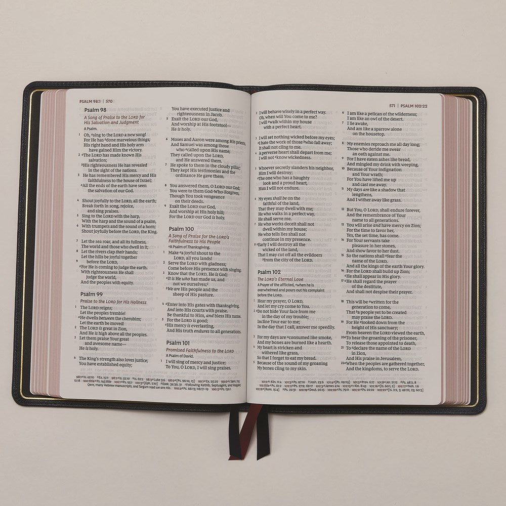 NKJV, Thinline Reference Bible, Large Print, Premium Goatskin Leather, Green, Premier Collection, Red Letter, Comfort Print