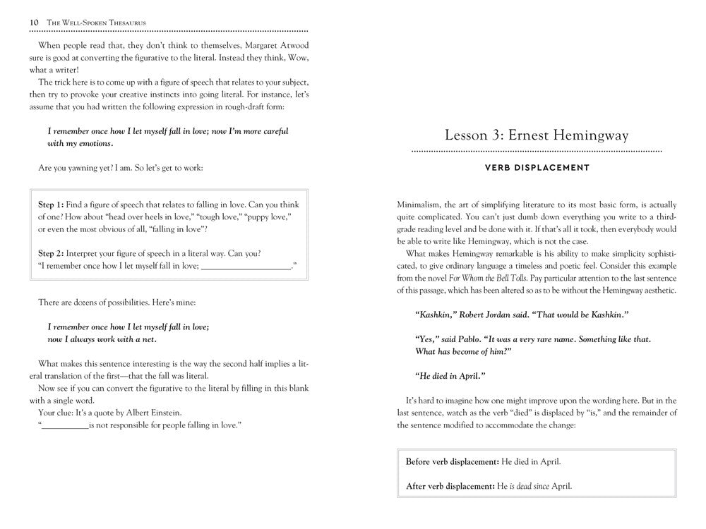 The Well-Spoken Thesaurus: The Most Powerful Ways to Say Everyday Words and Phrases (Christmas Gift or Stocking Stuffer for Writers or College Students)