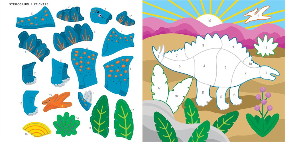 My First Color-by-Sticker Book - Dinosaurs
