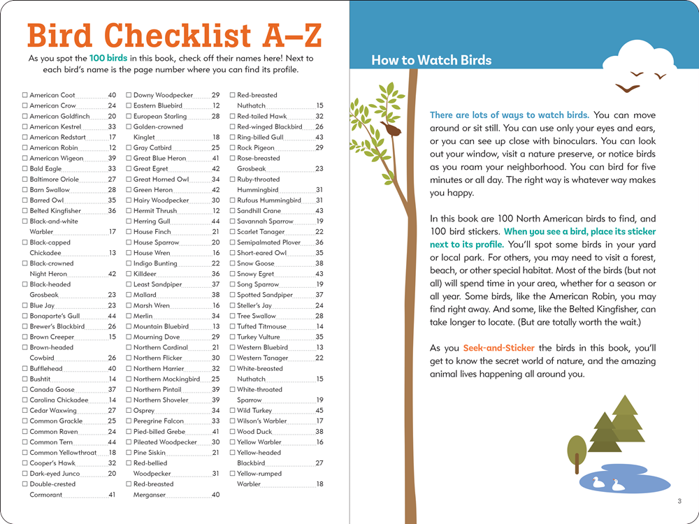 Birder's Logbook: A Seek-and-Sticker Book for Budding Ornithologists (comes with 100 full-color stickers of birds!)