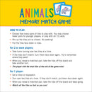 Animals Memory Match Game (Set of 72 cards)